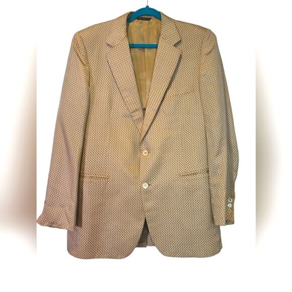 Vintage Union Made I.Magnin 70s All-over Paisley 100% Silk Sport Coat | 42 Long - Picture 1 of 10